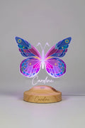 Veilleuse papillon personnalisée enfant — lampe LED féérique | CréaBySana