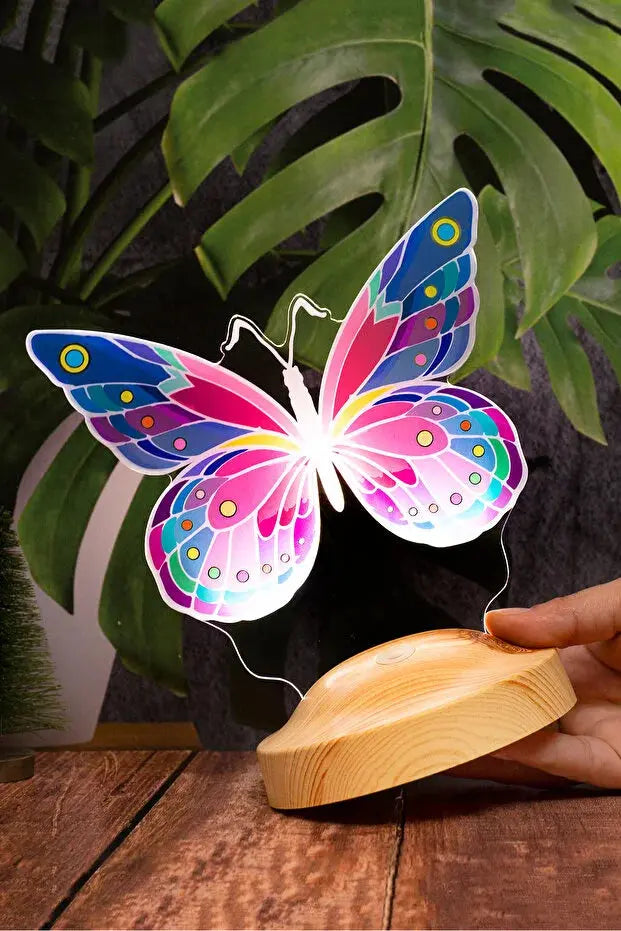 Veilleuse Papillon Personnalisée avec Prénom – Lampe LED Féérique Enfant – Cadeau Lumineux et Unique CréaBySana