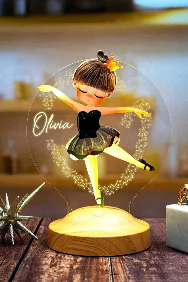 Veilleuse Personnalisée Ballerine – Cadeau Lumineux & Féérique CréaBySana