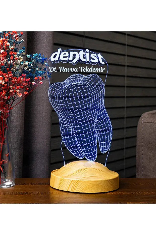 Veilleuse Personnalisée Dentiste – Le Cadeau Idéal pour les Professionnels de la Santé Dentaire CréaBySana