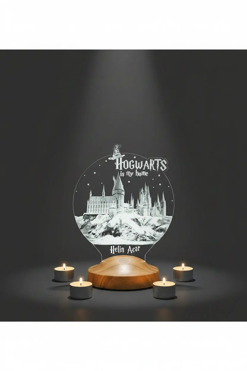 Veilleuse enchantée château personnalisée — cadeau unique | CréaBySana