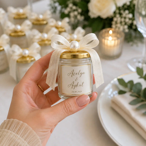 Bougie en Verre Personnalisée – Mariage & Baptême bougies CréaBySana