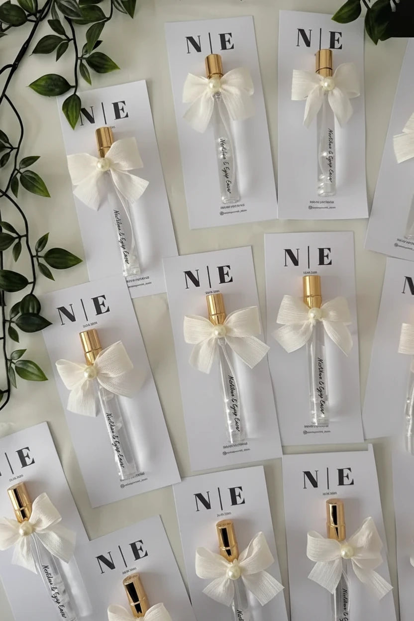 Mini parfum personnalisé flacon 10ml cadeau invité mariage CréaBySana