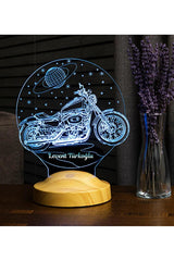 Cadeau Motard Personnalisé — Veilleuse LED Moto Gravée veilleuse personnalisé CréaBySana