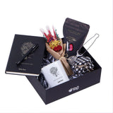 Coffret cadeau professeur personnalisé — tasse, agenda, thé et fleurs séchées | CréaBySana