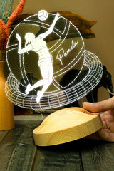 Cadeau Volley Ball Personnalisé – Veilleuse LED Gravée Prénom CréaBySana
