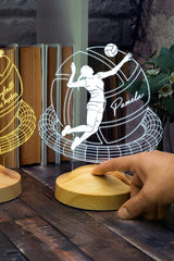 Cadeau Volley Ball Personnalisé – Veilleuse LED Gravée Prénom CréaBySana