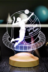 Cadeau Volley Ball Personnalisé – Veilleuse LED Gravée Prénom CréaBySana