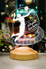Cadeau Volley Ball Personnalisé – Veilleuse LED Gravée Prénom CréaBySana