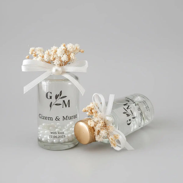 Fiole verre mariage personnalisée — cadeau invité original | CréaBySana