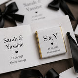 Carré de Chocolat Personnalisé – Cadeau Invité carré de chocolat CréaBySana
