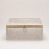 Coffret trousseau Sofia en velours beige lisse