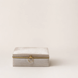 Petit coffret Sofia en velours beige