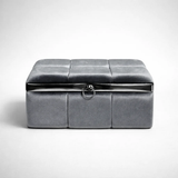 Coffret trousseau Sirine en velours gris à cadre chromé