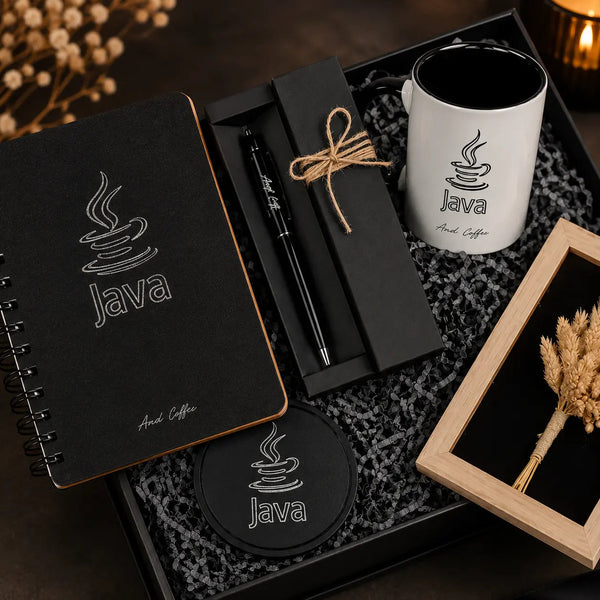 Coffret Cadeau Informaticien Personnalisé | Mug Java, Carnet & Stylo coffret cadeau CréaBySana