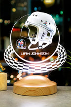 Custom Night Light Hockey Helmet — Personalized LED Lamp with Name CréaBySana