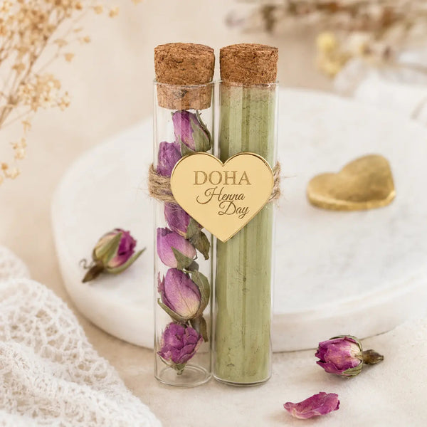 Fiole Henné Personnalisée Mariage – Cadeau Invité fiole personnalisé CréaBySana