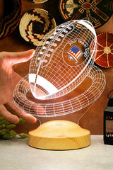 Football Lights Personalized — LED American Football with Your Team Logo