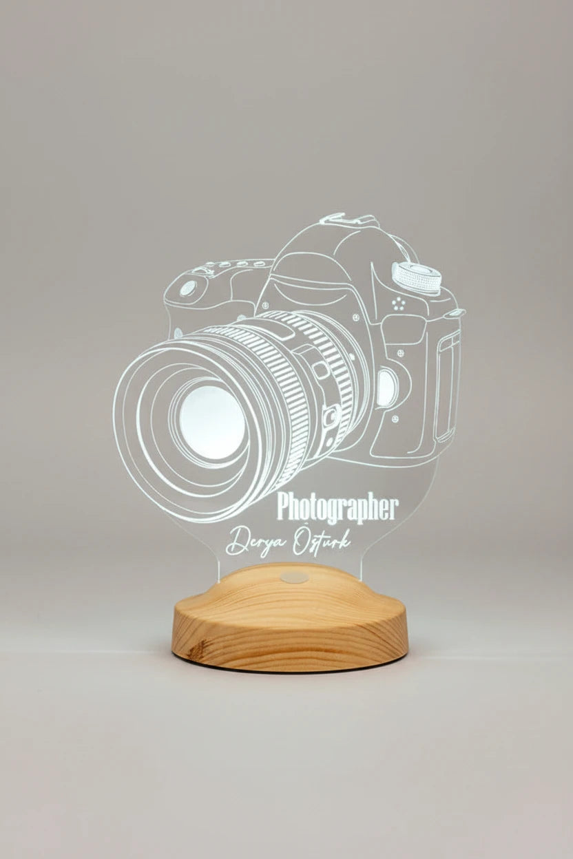 Veilleuse LED personnalisée — idée cadeau photographe originale CréaBySana