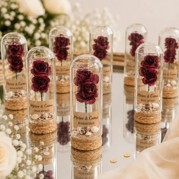 Fiole en Verre Mariage Personnalisée – Cadeau Invité fiole mariage CréaBySana