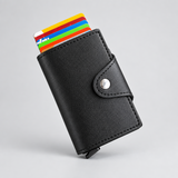 Porte-carte automatique en cuir – noir