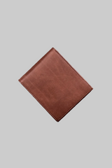 Portefeuille homme en cuir avec porte-monnaie – cognac, face (vue 2)