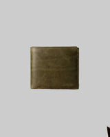 Portefeuille homme en cuir avec porte-monnaie – vert olive