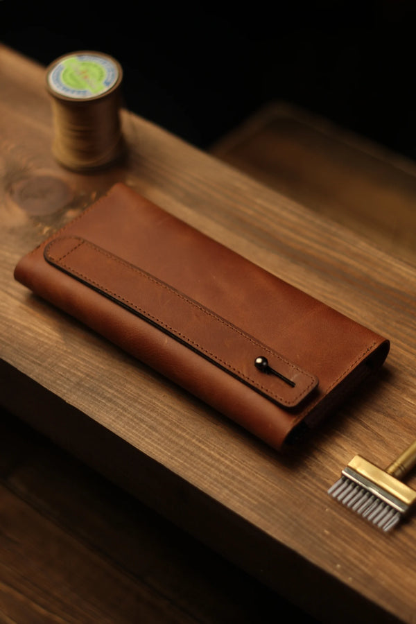 Portefeuille luxe homme cuir véritable — compartiments et finition premium | CréaBySana