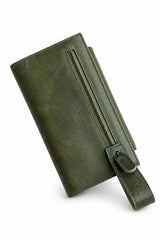 Portefeuille femme cuir luxe grand format — 12 emplacements cartes | CréaBySana