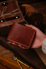 Portefeuille cuir homme luxe artisanal gravé prénom | CréaBySana