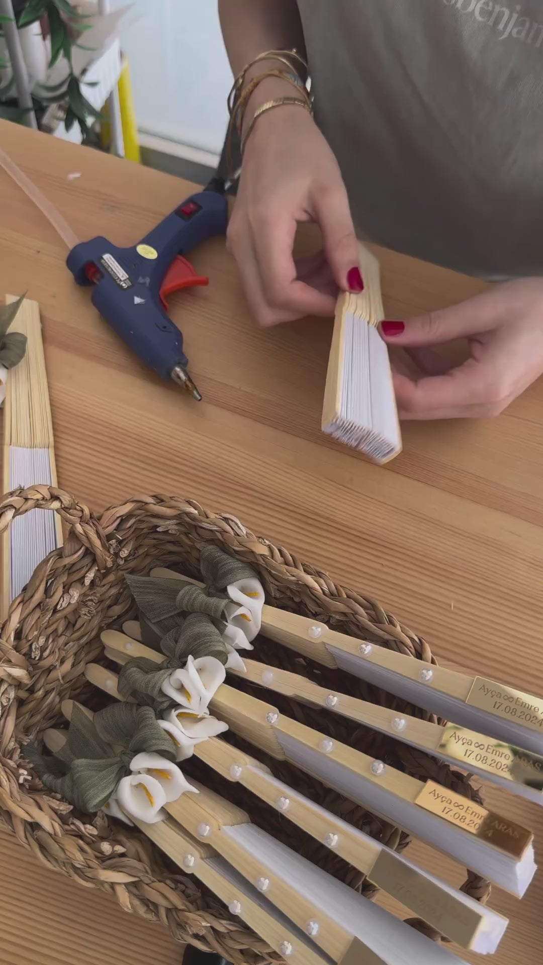 Eventail mariage personnalisé