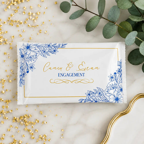 Rince-doigt personnalisé mariage avec impression sur sachet | CréaBySana