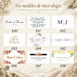 Rince-Doigt Mariage Personnalisé – 48 Modèles au Choix rince doigt CréaBySana