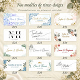 Rince-Doigt Mariage Personnalisé – 48 Modèles au Choix rince doigt CréaBySana