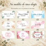Rince-Doigt Mariage Personnalisé – 48 Modèles au Choix rince doigt CréaBySana