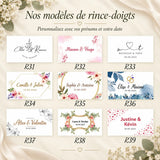 Rince-Doigt Mariage Personnalisé – 48 Modèles au Choix rince doigt CréaBySana