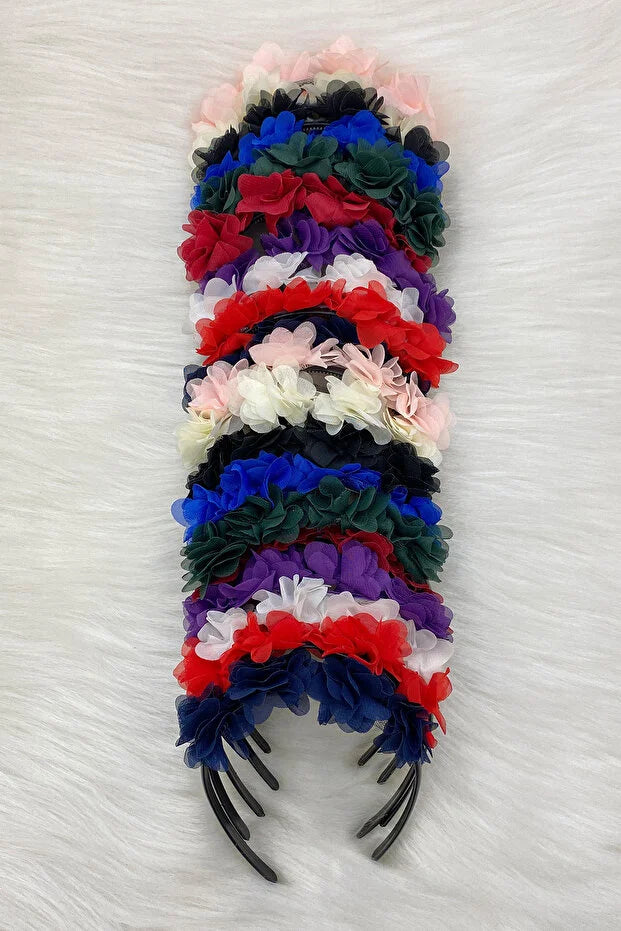 Serre-Tête Fleur – Accessoire Cheveux Coloré & Élégant pour Mariage ou Fête CréaBySana