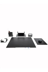 Set de bureau cuir personnalisé 6 pièces — sous-main tapis souris | CréaBySana