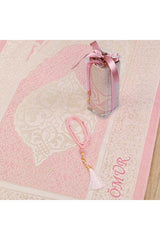 Tapis de prière pliable personnalisé rose pâle — cadeau islamique | CréaBySana