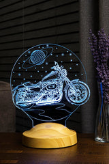 Cadeau Motard Personnalisé — Veilleuse LED Moto Gravée veilleuse personnalisé CréaBySana