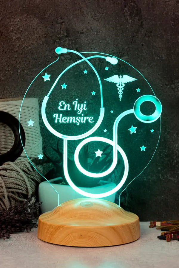 Cadeau Infirmière Personnalisé — Veilleuse LED Gravée veilleuse personnalisé CréaBySana