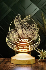 Cadeau Motard Personnalisé — Veilleuse LED Moto Gravée veilleuse personnalisé CréaBySana