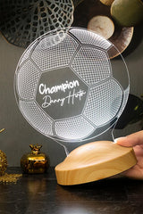 Veilleuse Personnalisable LED — Ballon Football Prénom | CréaBySana