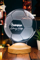 Veilleuse Personnalisable LED — Ballon Football Prénom - CréaBySana